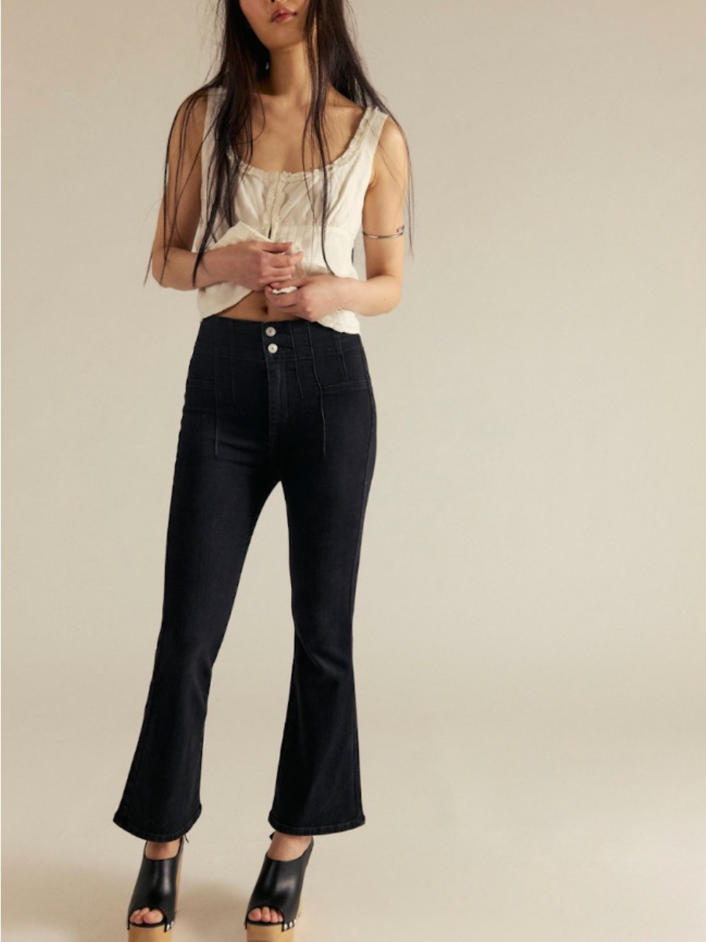 We The Free High-Rise Black Flared Jeans